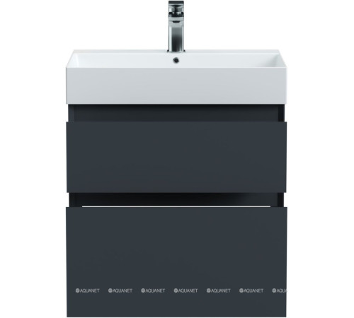Тумба под раковину Allen Brau INFINITY 60 см 2 ящика антрацит матовый 1.210024.AM