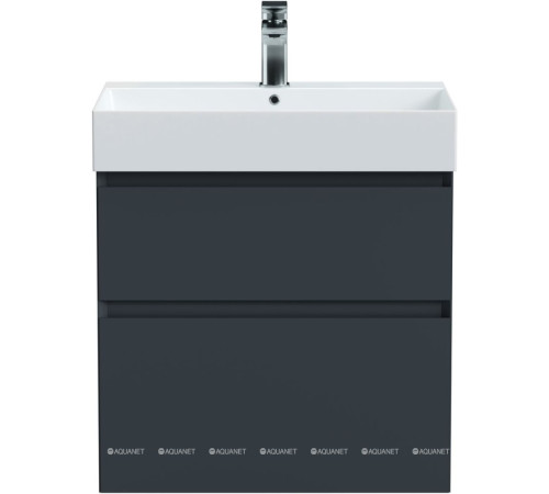 Тумба под раковину Allen Brau INFINITY 60 см 2 ящика антрацит матовый 1.210024.AM