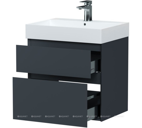 Тумба под раковину Allen Brau INFINITY 60 см 2 ящика антрацит матовый 1.210024.AM