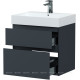 Тумба под раковину Allen Brau INFINITY 60 см 2 ящика антрацит матовый 1.210024.AM