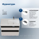 Тумба с раковиной Aquanet Nova Lite 2.0 90 R 2 ящика бежевый 00365926