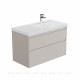 Тумба с раковиной Aquanet Nova Lite 2.0 90 R 2 ящика бежевый 00365926