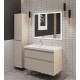 Тумба с раковиной Aquanet Nova Lite 2.0 90 L 2 ящика бежевый 00365921