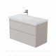 Тумба с раковиной Aquanet Nova Lite 2.0 90 L 2 ящика бежевый 00365921