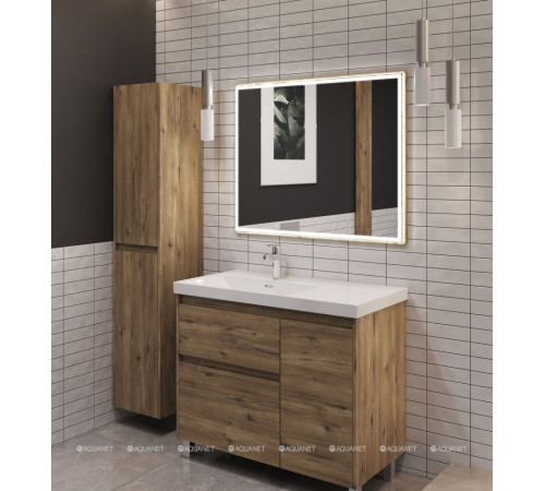 Тумба под раковину Aquanet Nova Lite 2.0 90 L напольная дуб рустикальный 00346346