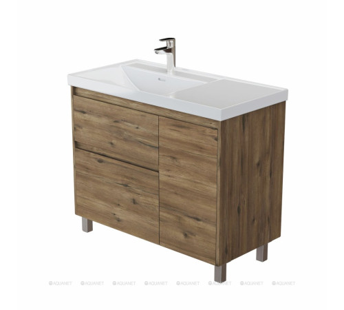 Тумба под раковину Aquanet Nova Lite 2.0 90 L напольная дуб рустикальный 00346346