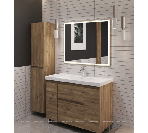 Тумба под раковину Aquanet Nova Lite 2.0 110 напольная дуб рустикальный 00346349