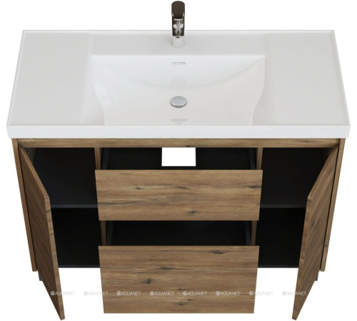 Тумба под раковину Aquanet Nova Lite 2.0 110 напольная дуб рустикальный 00346349