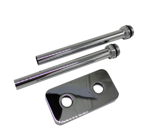 Комплект трубок SR Rubinetterie 15x1.0 мм с наружной резьбой 1/2x15 и отражателем 50 мм хром A494-1500CE15