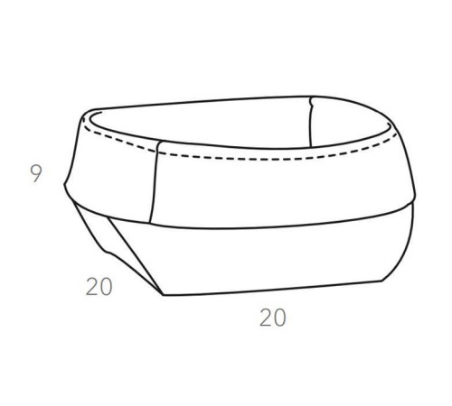 Корзина для хлеба ADJ 20x20xH9 см коньяк/бордо 0037.09/30