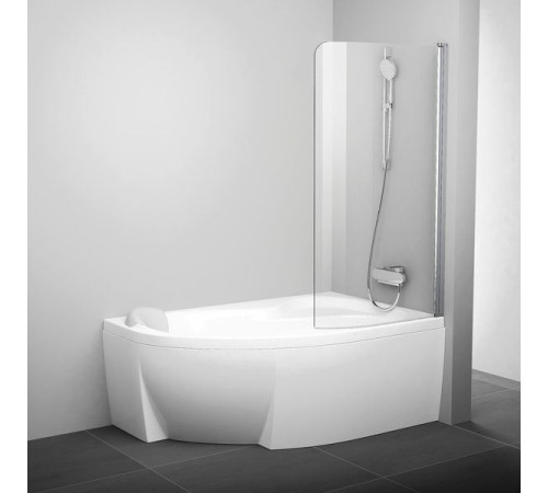 Шторка для ванны RAVAK Rosa CVSK1 140/150 R блестящий Transparent 7QRM0C00Y1