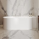Ванна угловая правая Salini Perla CR 180x90 см S-Stone белый матовый 1049203M