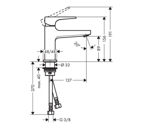 Смеситель для раковины Hansgrohe Metropol 100 с донным клапаном золото 32500990