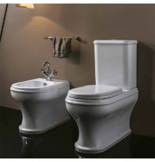 Унитаз-моноблок Azzurra Charme 69x40x84 см сиденье микролифт золото CHVCMP000000BI