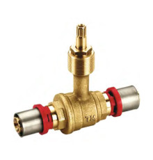 Кран шаровой встраиваемый под запрессовку Tiemme Ø 26х26 мм 1680003