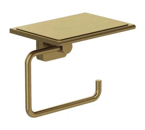 Держатель для туалетной бумаги Kludi VELA S с полкой Brushed Gold 25971N0
