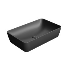 Раковина накладная GSI NUBES 600 х 380 мм без отверстия под смеситель черный матовый Ardesia 903626