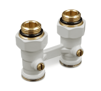 Клапан Н-образный прямой Primoclima Armature для нижнего подключения 3/4 x 1/2 белый PCC3412SSW