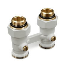 Клапан Н-образный прямой Primoclima Armature для нижнего подключения 3/4 x 1/2 белый PCC3412SSW