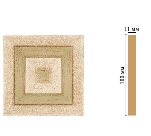 Вставка декоративная Decomaster D205-59 полистирол 100х100х11 мм D205-59