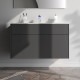 Тумба под раковину подвесная AM.PM Inspire V2.0 100 см 3 ящика графит матовый M50AFHX1003GM
