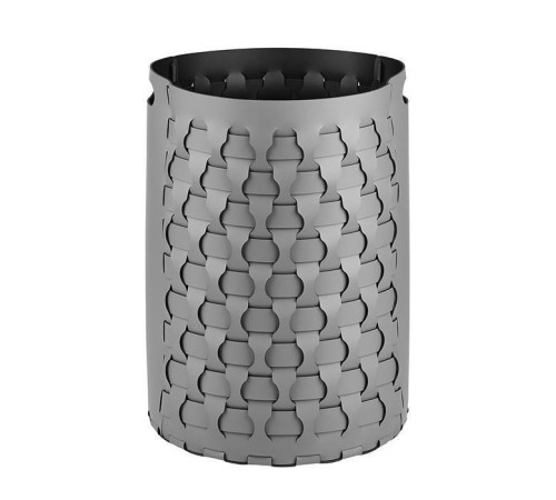 Корзина для белья ADJ Dubai круглая D40xH57 см серый/черный 2057.03/01
