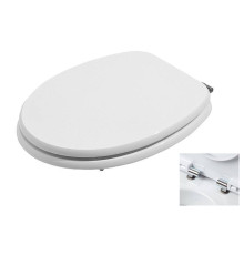 Сиденье для унитаза Azzurra Charme с микролифтом Bianco/хром CHA1800/F bi/cr