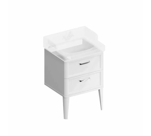 Тумба подвесная Kerama Marazzi Pompei 60 см 2 ящика белый глянцевый PO.M.60.2\WHT