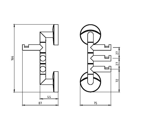 Крючок для полотенца тройной Novaservis Metalia 11 хром 0181.0