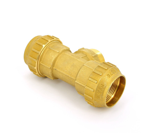 Тройник компрессионный Tiemme для труб ПНД 50х1 1/2 НР 3400086