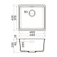 Кухонная мойка Omoikiri Kata 44-U-GR Artgranit 44x42 см leningrad grey 4993404