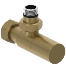 Вентиль регулирующий угловой Сунержа Цилиндр G 1/2 x G 3/4 золотой шёлк матовый 32-1400-1234