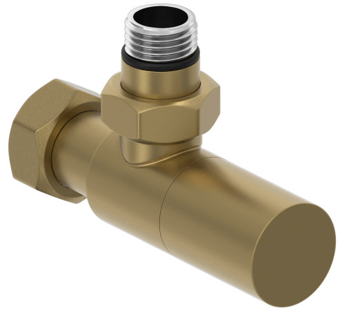 Вентиль регулирующий угловой Сунержа Цилиндр G 1/2 x G 3/4 золотой шёлк матовый 32-1400-1234