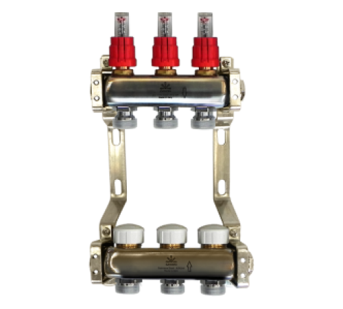 Коллекторный блок из нержавеющей стали Gekon 1x3/4 EK 3 выхода GK 74103