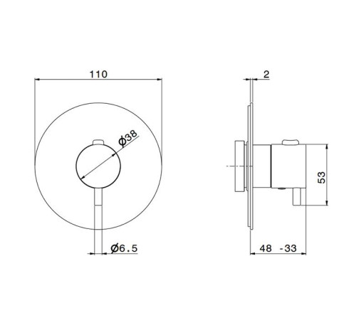 Смеситель для душа Newform X-STEEL 316 встраиваемый термостатический внешняя часть INOX 67670EX.50.050