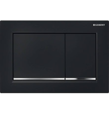 Смывная клавиша Geberit Omega30 для двойного смыва черный/глянцевый хром 115.080.KM.1