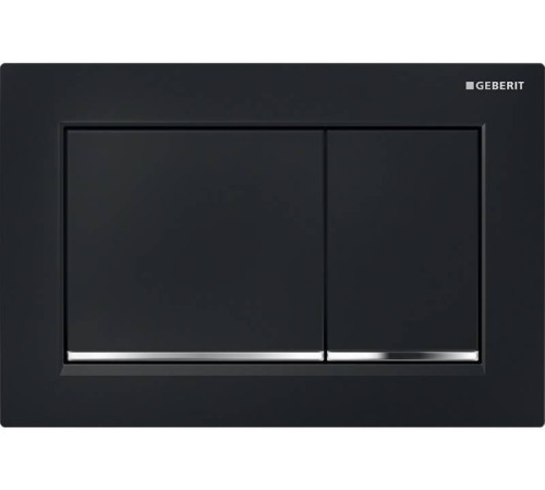 Смывная клавиша Geberit Omega30 для двойного смыва черный/глянцевый хром 115.080.KM.1