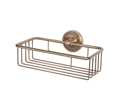 Полка-решетка для ванной подвесная TW Bristol 527 прямоугольная 24x14x7 см бронза TWBR527br