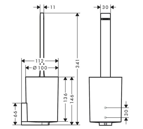 Ершик для унитаза Hansgrohe WallStoris подвесной белый матовый 27927700