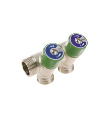 Коллектор модульный ELSEN 1 2 контура 3/4 EK с вентилями латунь EMW02.02