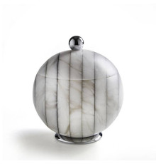 Баночка универсальная настольная 3SC Rigato 15х20 см с крышкой алебастр/хром AL48SL