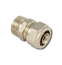 Муфта переходная латунная никелированная Tiemme 16x3/8 НР 1600046