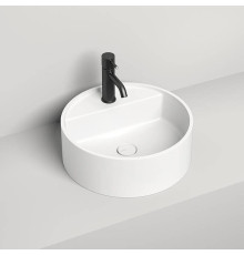 Раковина накладная Salini Armonia Top 202 45х45х11.6 см 1 отв. S-Sense белый глянцевый 130117G