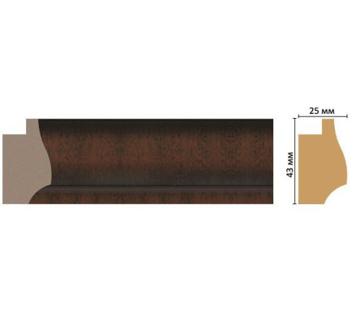 Багет из полистирола Decomaster FM20-1 43х25х2850 мм FM20-1
