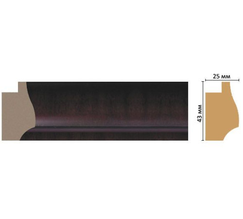 Багет из полистирола Decomaster FM20-2 43х25х2850 мм FM20-2