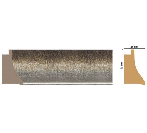 Багет из полистирола Decomaster FM21-2 63х38х2850 мм FM21-2