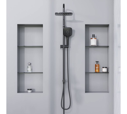 Душевая система AM.PM Eclipse со смесителем матовый черный 931000300