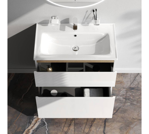 Тумба под раковину напольная AM.PM X-Joy 80 см 2 ящика белый глянец M85AFSX0802WG