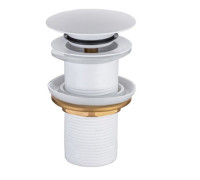 Донный клапан Splendy для раковины без перелива 1 1/4 белый матовый AA3071NORMWM