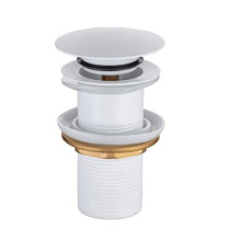 Донный клапан Splendy для раковины без перелива 1 1/4 белый матовый AA3071NORMWM